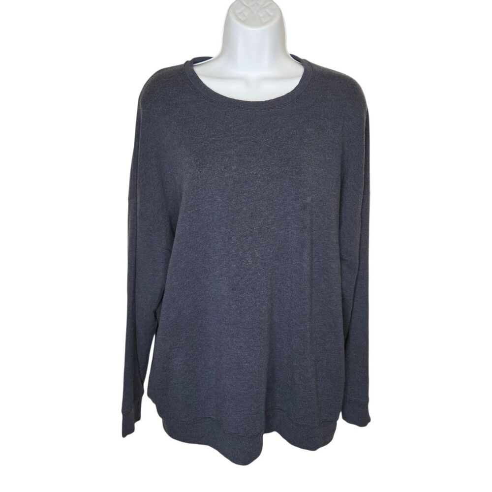 Athleta Navy Blue Crewneck Balance Pullover Sweater Women’s Sz. XL